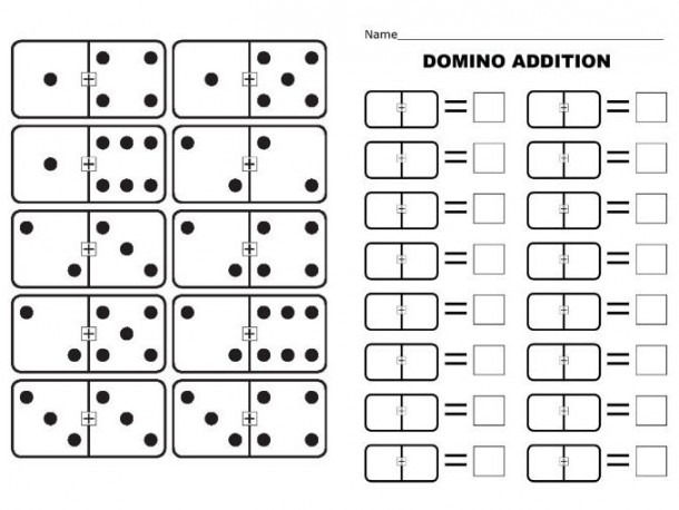 Basic Addition Using Dominoes  Full Set 0