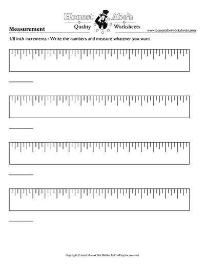 Blank Rulers With 1 8 Inch Increments
