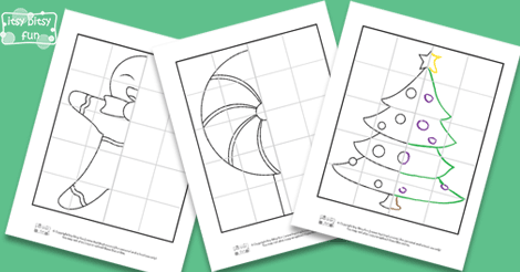 Christmas Symmetry Worksheets For Kids