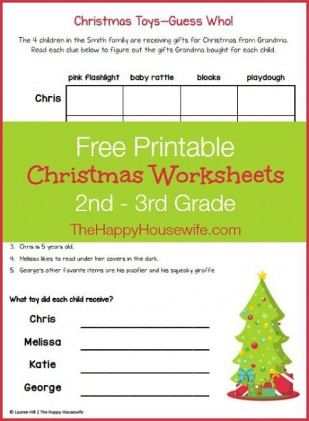 Christmas Themed Worksheets  Free Printables