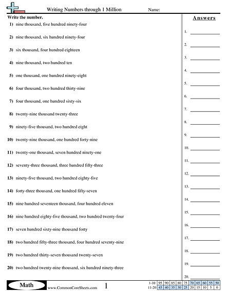 Converting Forms Worksheets