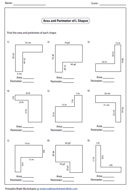 Copy Of Area And Perimeter Of Irregular Shapes