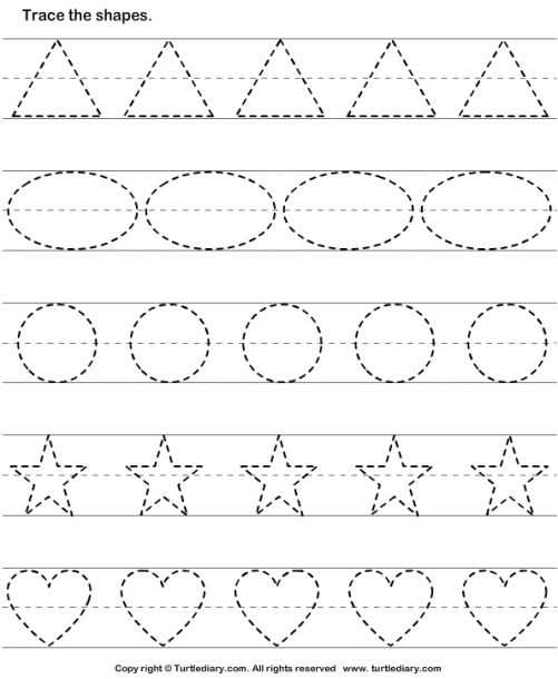 Download And Print Turtle Diary S Tracing Basic Shapes Worksheet