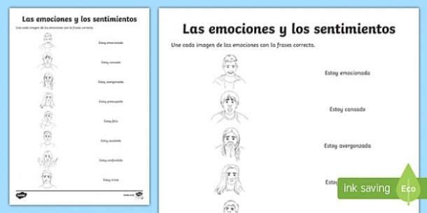 Emotions And Feelings Matching Worksheet   Worksheet