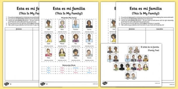 Esta Es Mi Familia Spanish Worksheet   Worksheet