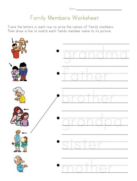 Family Members Worksheet