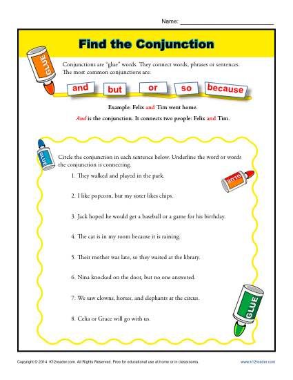 Coordinating Conjunctions Worksheets Spanish