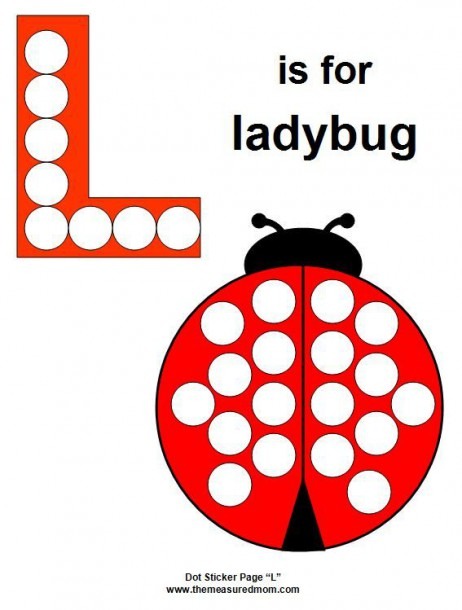 Free Letter L Printable  L Is For Ladybug