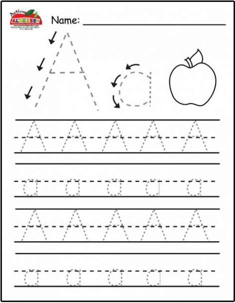 Free Prinatble Aphabet Pages  Preschool Alphabet Letters Trace