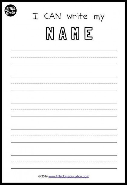 Free Printable To Practice Writing Your Names For Preschool  Pre
