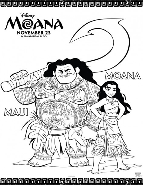 Free Printables  Disney Moana Coloring Pages