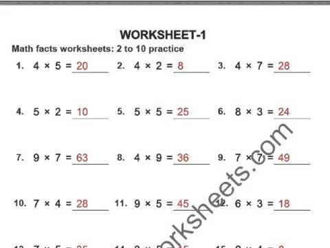 Grade 4 Multiplication Worksheets