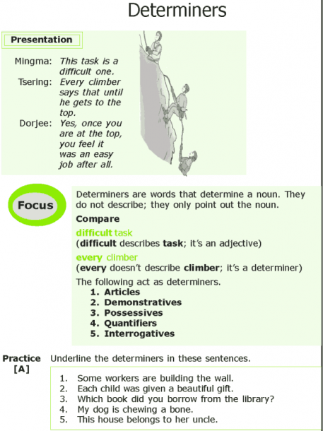 Grade 7 Grammar Lesson 5 Determiners