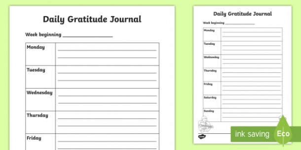 Gratitude Worksheet