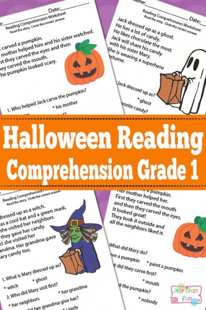 Halloween Reading Comprehension Worksheets For 1st Grade