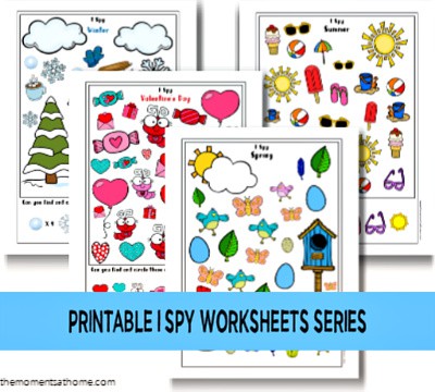 I Spy Printable Worksheet Series