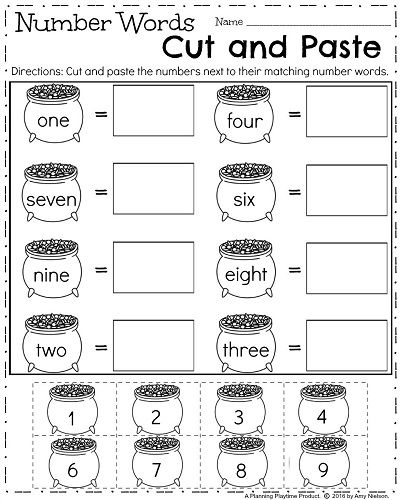 March Kindergarten Worksheets