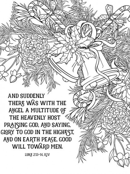 Peace On Earth Bible Verse Coloring Scene