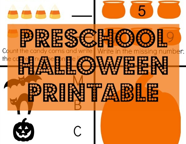 Preschool Halloween Worksheet Printable
