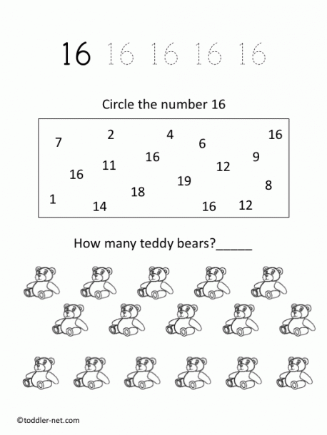 Preschool Worksheet Number 16