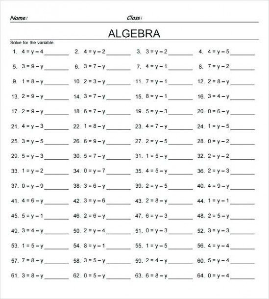 Printable 8th Grade Math Worksheets     Csdmultimediaservice Com