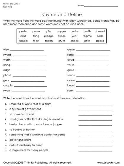 rhyming-words-worksheet-grade-4