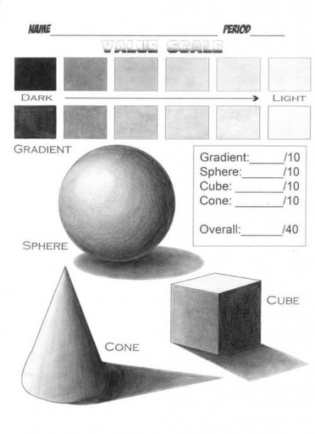 Shading Basic Shapes Worksheet