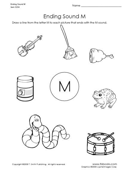 Snapshot Image Of Ending Sound Of M Worksheet