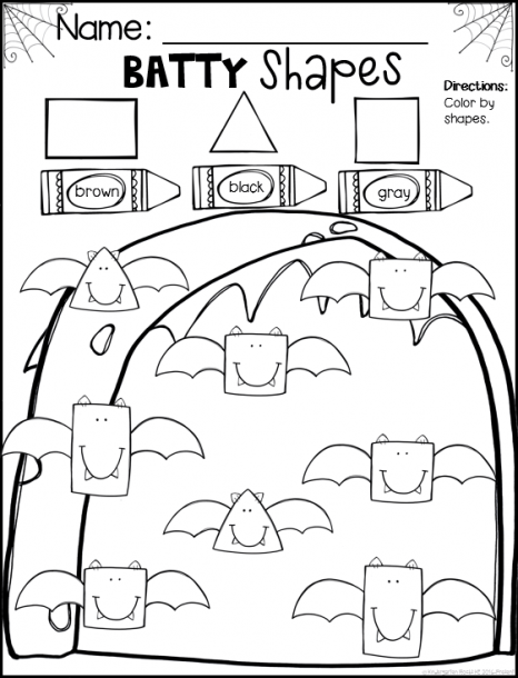 Spiders And Bats Math And Literacy Worksheets For Preschool