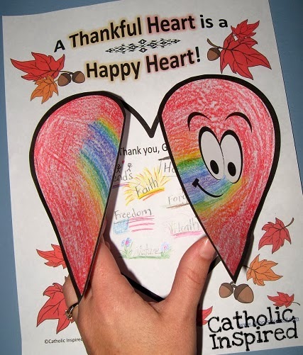 Thankful Heart Worksheet And Art Project