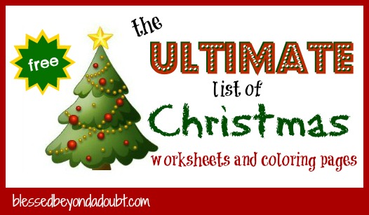 The Ultimate List Of Christmas Worksheets And Christmas Coloring