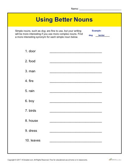 Using Better Nouns