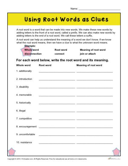 Using Root Words As Clues