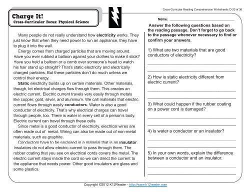 4th grade reading comprehension test pdf