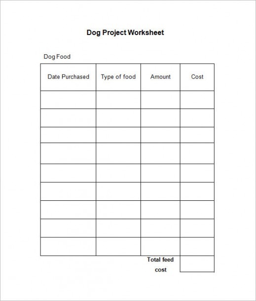 5  Project Worksheet Templates