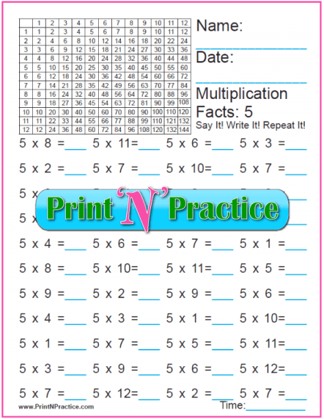 Fun Times Tables Worksheets