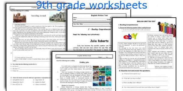 9th Grade Worksheets