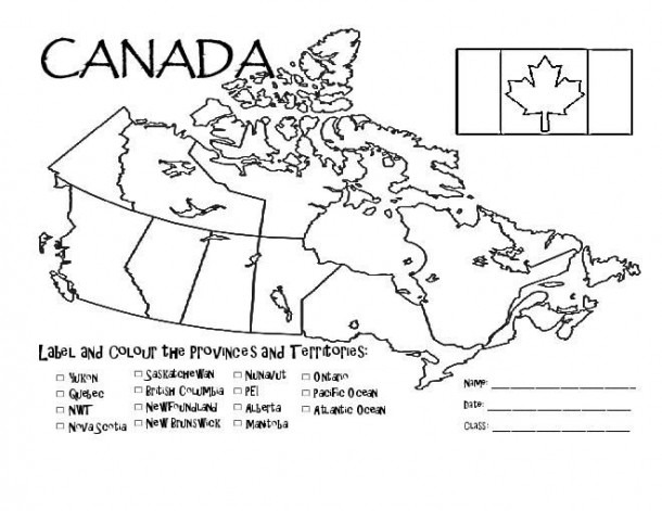 Blank Map Of Canada For Kids Map Of Canada Provinces For Kids 3