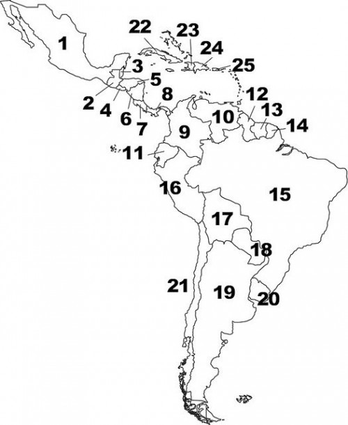 Central America Map Worksheets