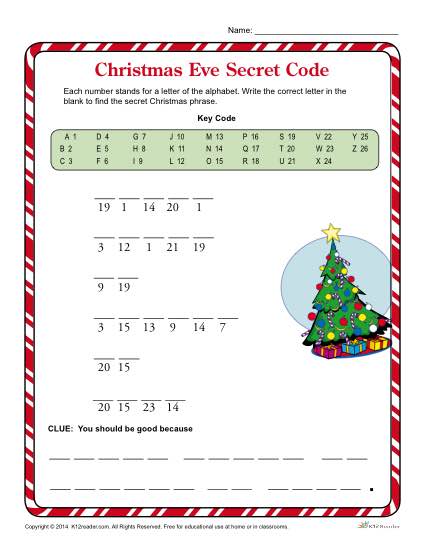 Christmas Eve Secret Code