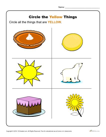Circle The Yellow Things
