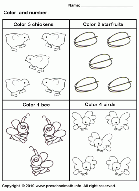 Count And Color Worksheets Kindergarten   Free Mitten Math Numbers