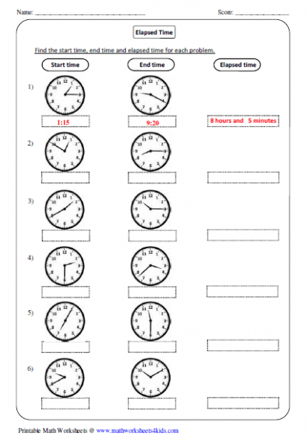 Fair Printable Elapsed Time Worksheets 2nd Grade With Additional