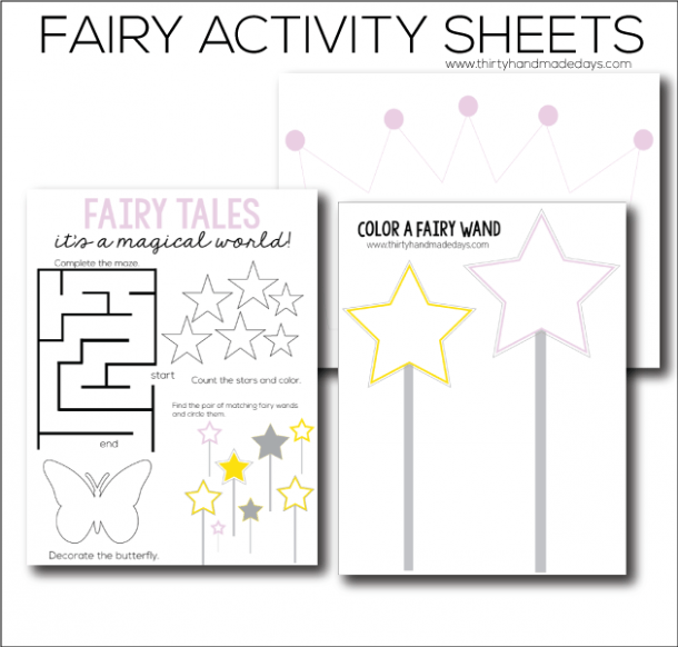 Fairy Printable Worksheets