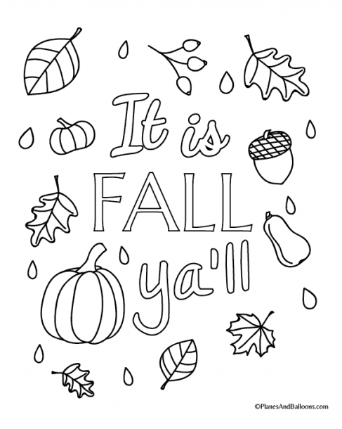 Fall Coloring Pages For Adults