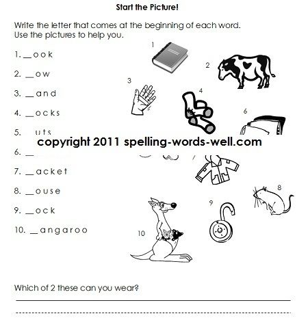 First Grade Worksheets For Fun Spelling Practice