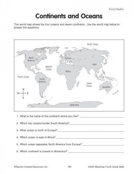 Geography Ocean Worksheets