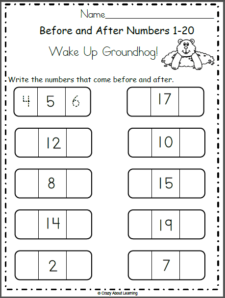 Groundhog Day Math Worksheet For Numbers