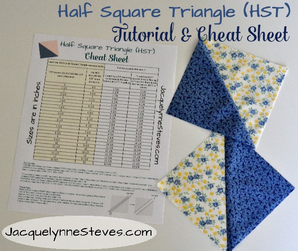 Half Square Triangle  Hst  Cheat Sheet And Tutorial
