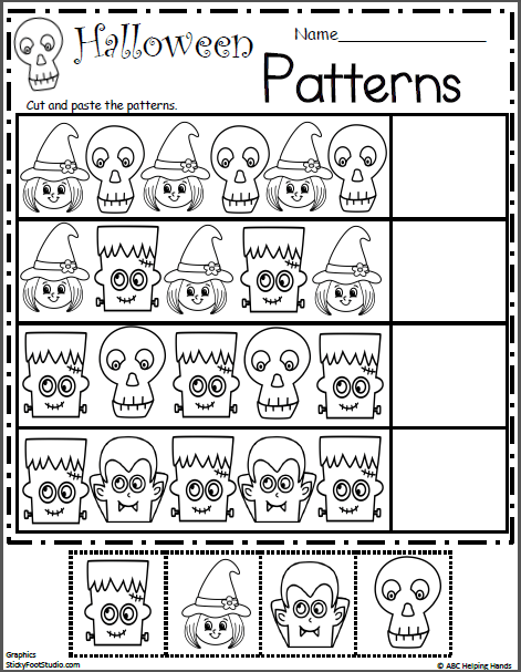 Halloween Pattern Worksheet